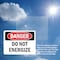 Signmission Do Not Energize Danger Sign, Plastic, 14in W x 10in L, 2PK OS-2PACK-DS-P-1014-L-1170 - alternate 4